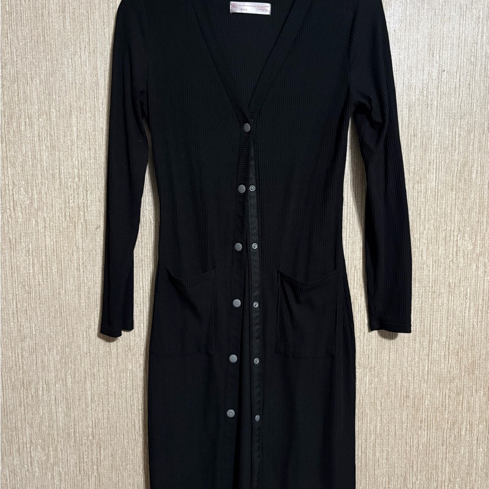 Elegant Black Button-Down Dress